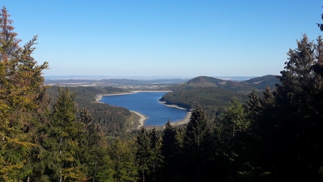 Ausblick auf See im Harz